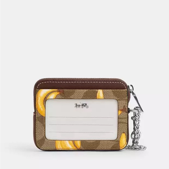 Coach zip card case with banana print - Picture 5 of 7